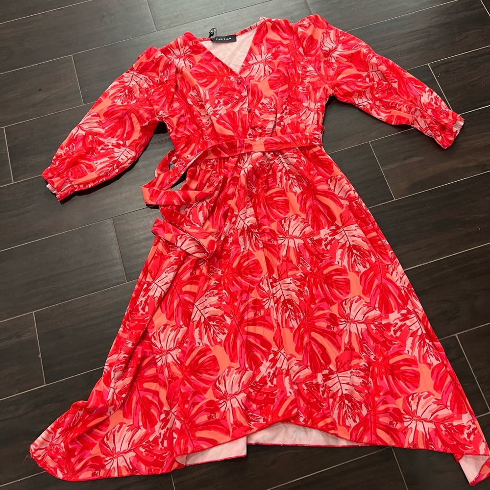 Midi tangerine Dress